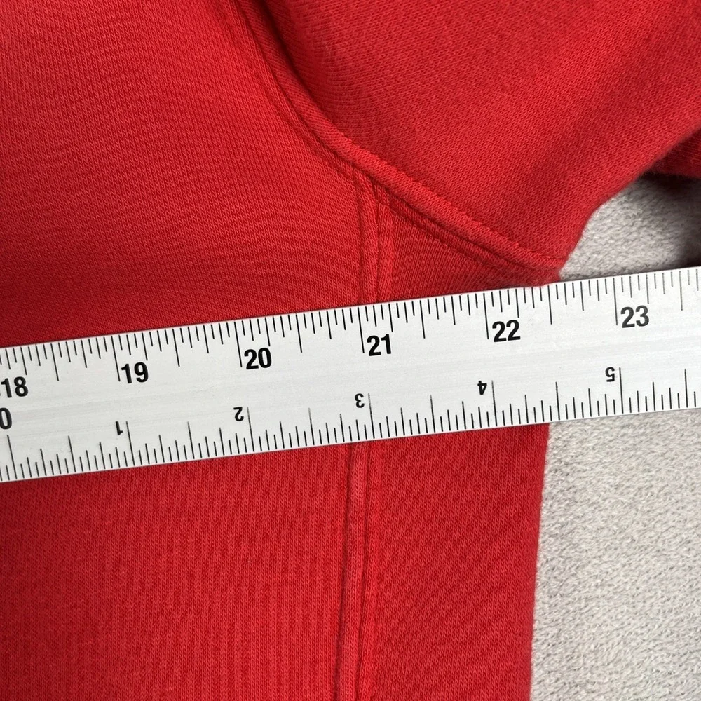 Nike Crew Neck Sweatshirt‎ Men M Red Encore Club Fleece Swoosh Logo Pullover-EUC